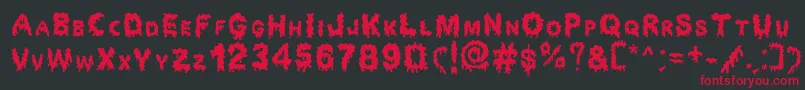 Dripping Horror Font – Red Fonts on Black Background