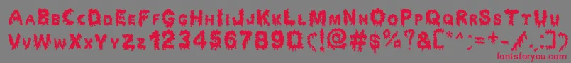 Dripping Horror Font – Red Fonts on Gray Background