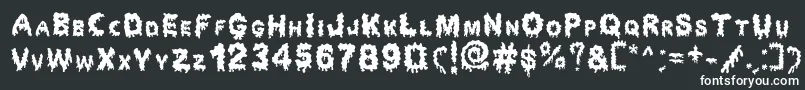 Dripping Horror Font – White Fonts on Black Background