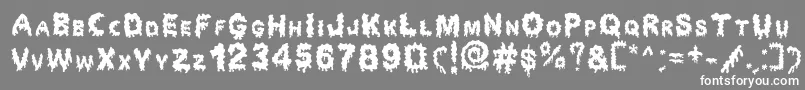 Dripping Horror Font – White Fonts on Gray Background