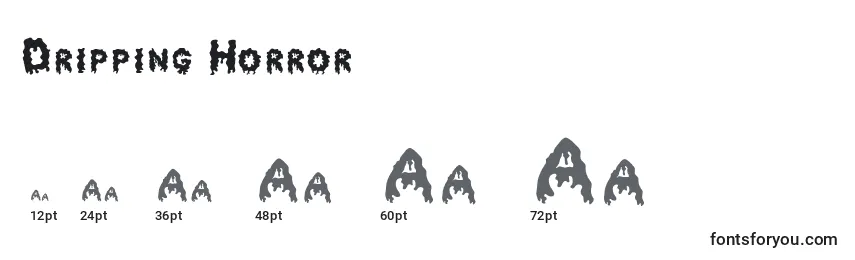 Dripping Horror Font Sizes