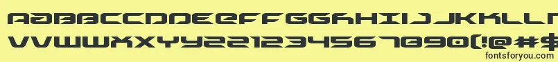 drive Font – Black Fonts on Yellow Background