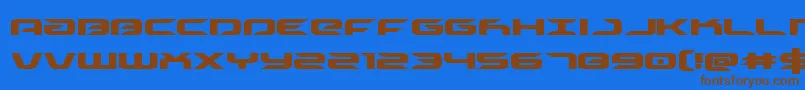 drive Font – Brown Fonts on Blue Background