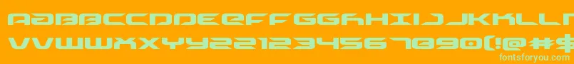 drive Font – Green Fonts on Orange Background