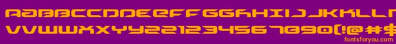 drive Font – Orange Fonts on Purple Background