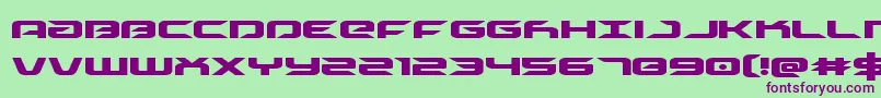 drive Font – Purple Fonts on Green Background