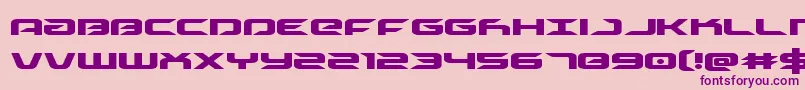 drive Font – Purple Fonts on Pink Background