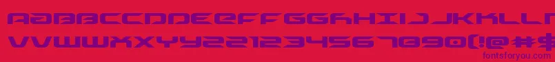 Police drive – polices violettes sur fond rouge