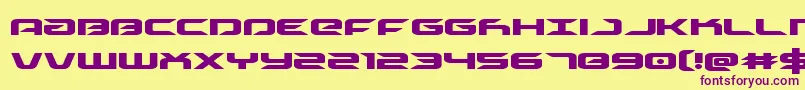 drive Font – Purple Fonts on Yellow Background