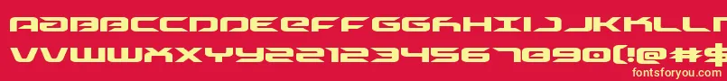 Fonte drive – fontes amarelas em um fundo vermelho