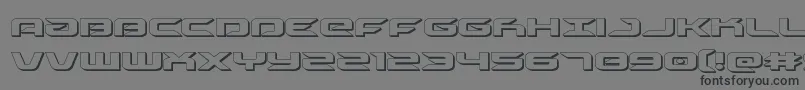 drive3d Font – Black Fonts on Gray Background