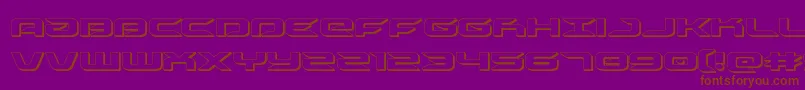 drive3d Font – Brown Fonts on Purple Background