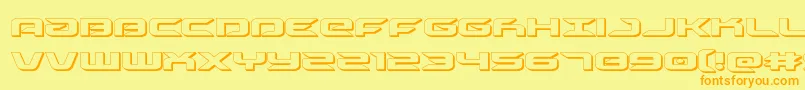 drive3d Font – Orange Fonts on Yellow Background