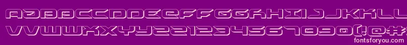 drive3d Font – Pink Fonts on Purple Background