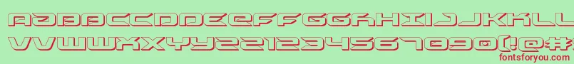 drive3d Font – Red Fonts on Green Background