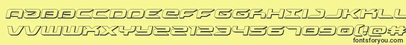 drive3dital Font – Black Fonts on Yellow Background