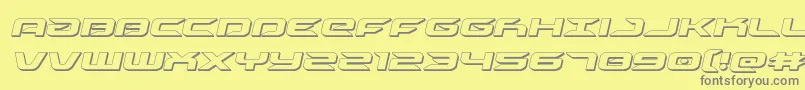 drive3dital Font – Gray Fonts on Yellow Background