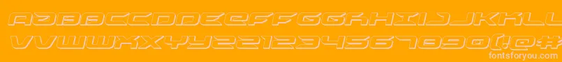 drive3dital Font – Pink Fonts on Orange Background