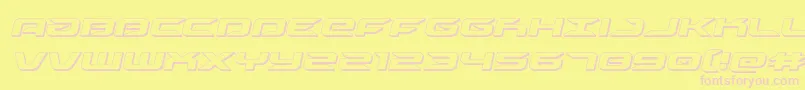 drive3dital Font – Pink Fonts on Yellow Background