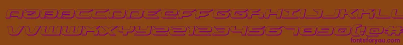 drive3dital Font – Purple Fonts on Brown Background