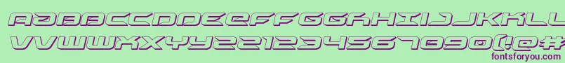 drive3dital Font – Purple Fonts on Green Background