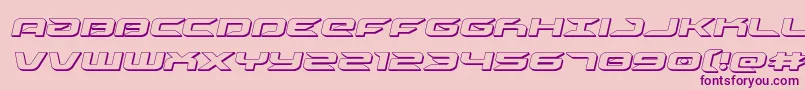 フォントdrive3dital – ピンクの背景に紫のフォント