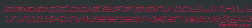 drive3dital Font – Red Fonts on Black Background