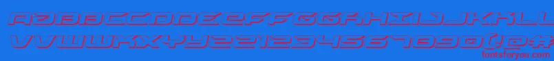 drive3dital Font – Red Fonts on Blue Background