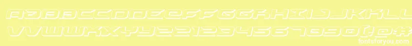 フォントdrive3dital – 黄色い背景に白い文字