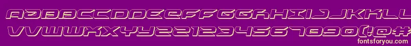 drive3dital Font – Yellow Fonts on Purple Background