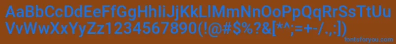 drivebold Font – Blue Fonts on Brown Background