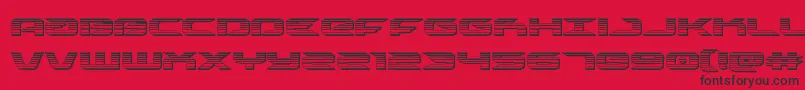 drivechrome Font – Black Fonts on Red Background