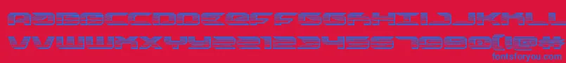 drivechrome Font – Blue Fonts on Red Background