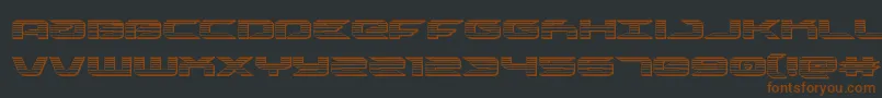 drivechrome-fontti – ruskeat fontit mustalla taustalla
