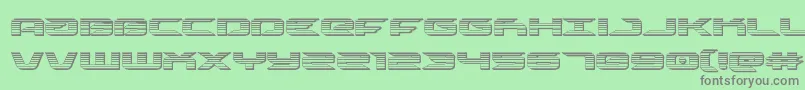 drivechrome Font – Gray Fonts on Green Background