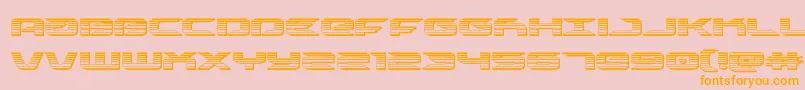 drivechrome Font – Orange Fonts on Pink Background