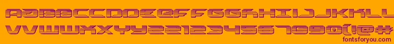 drivechrome Font – Purple Fonts on Orange Background