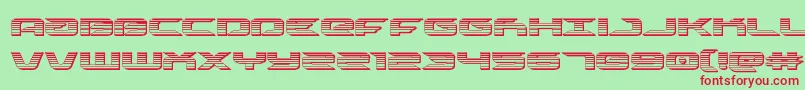 drivechrome Font – Red Fonts on Green Background