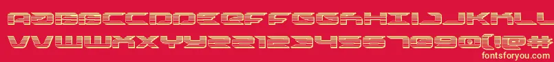 drivechrome Font – Yellow Fonts on Red Background