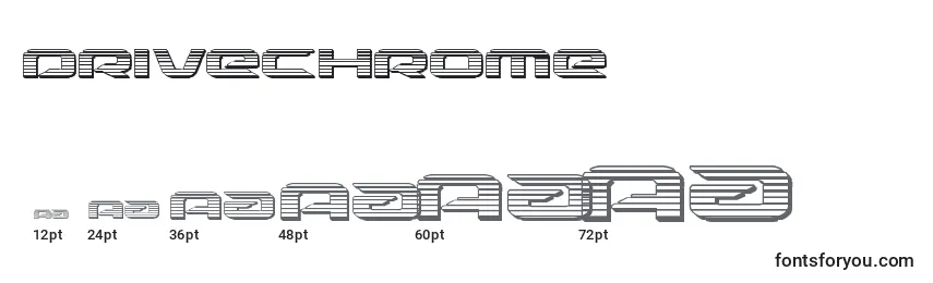 Размеры шрифта Drivechrome (125496)