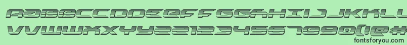 drivechromeital Font – Black Fonts on Green Background