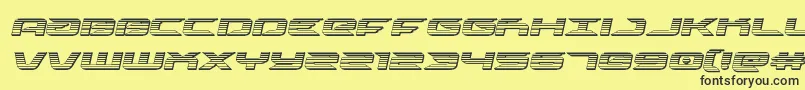 drivechromeital Font – Black Fonts on Yellow Background