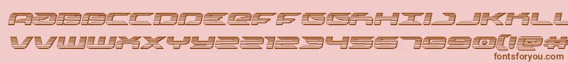 drivechromeital Font – Brown Fonts on Pink Background