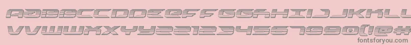 drivechromeital Font – Gray Fonts on Pink Background