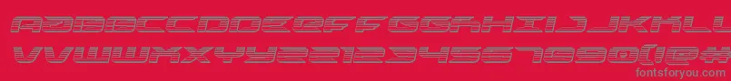 drivechromeital Font – Gray Fonts on Red Background