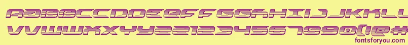 drivechromeital Font – Purple Fonts on Yellow Background