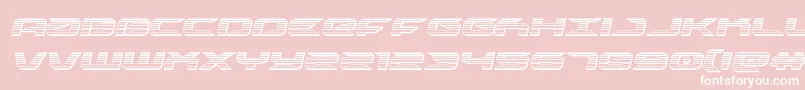 drivechromeital-Schriftart – Weiße Schriften auf rosa Hintergrund