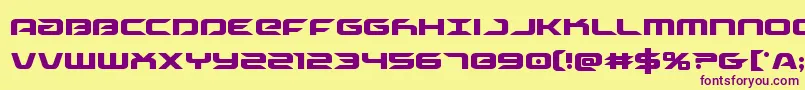 drivecond Font – Purple Fonts on Yellow Background