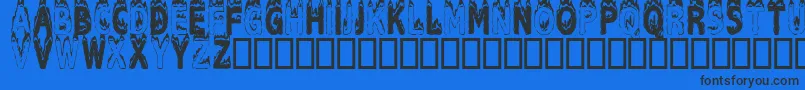 Plastic Font – Black Fonts on Blue Background