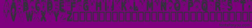 フォントPlastic – 紫の背景に黒い文字